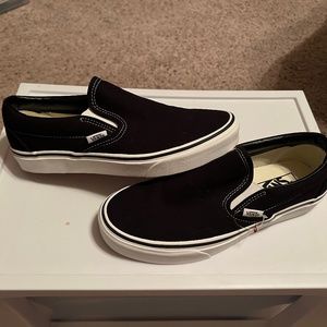 Vans black slip on